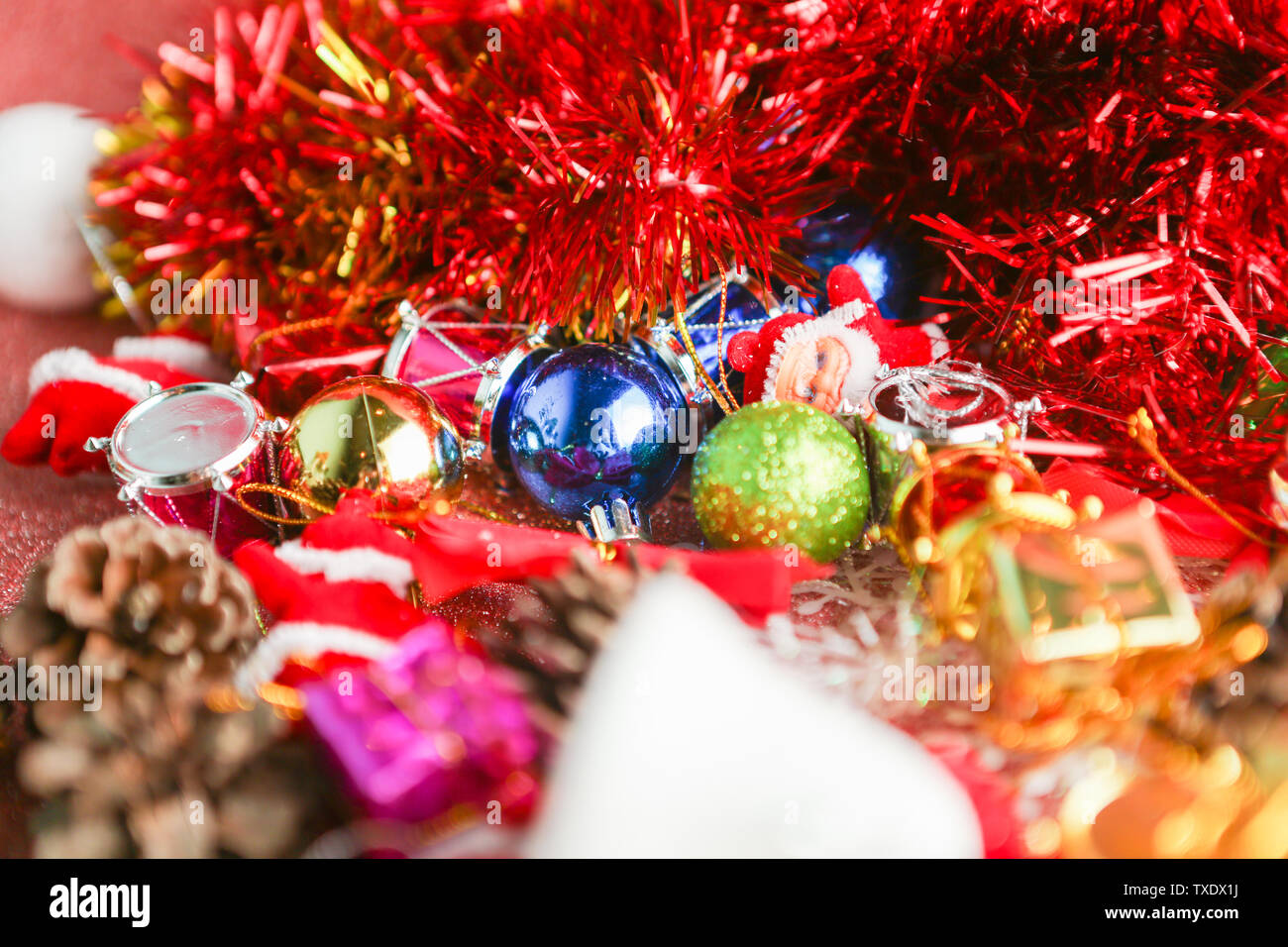 Exquisites Geschenk zu Weihnachten Dekoration Stockfoto