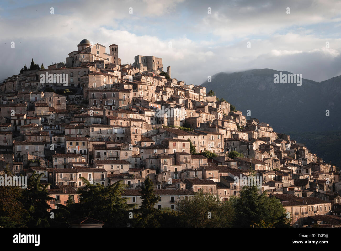 Stadt Morano Calabro, Kalabrien, Italien Stockfoto