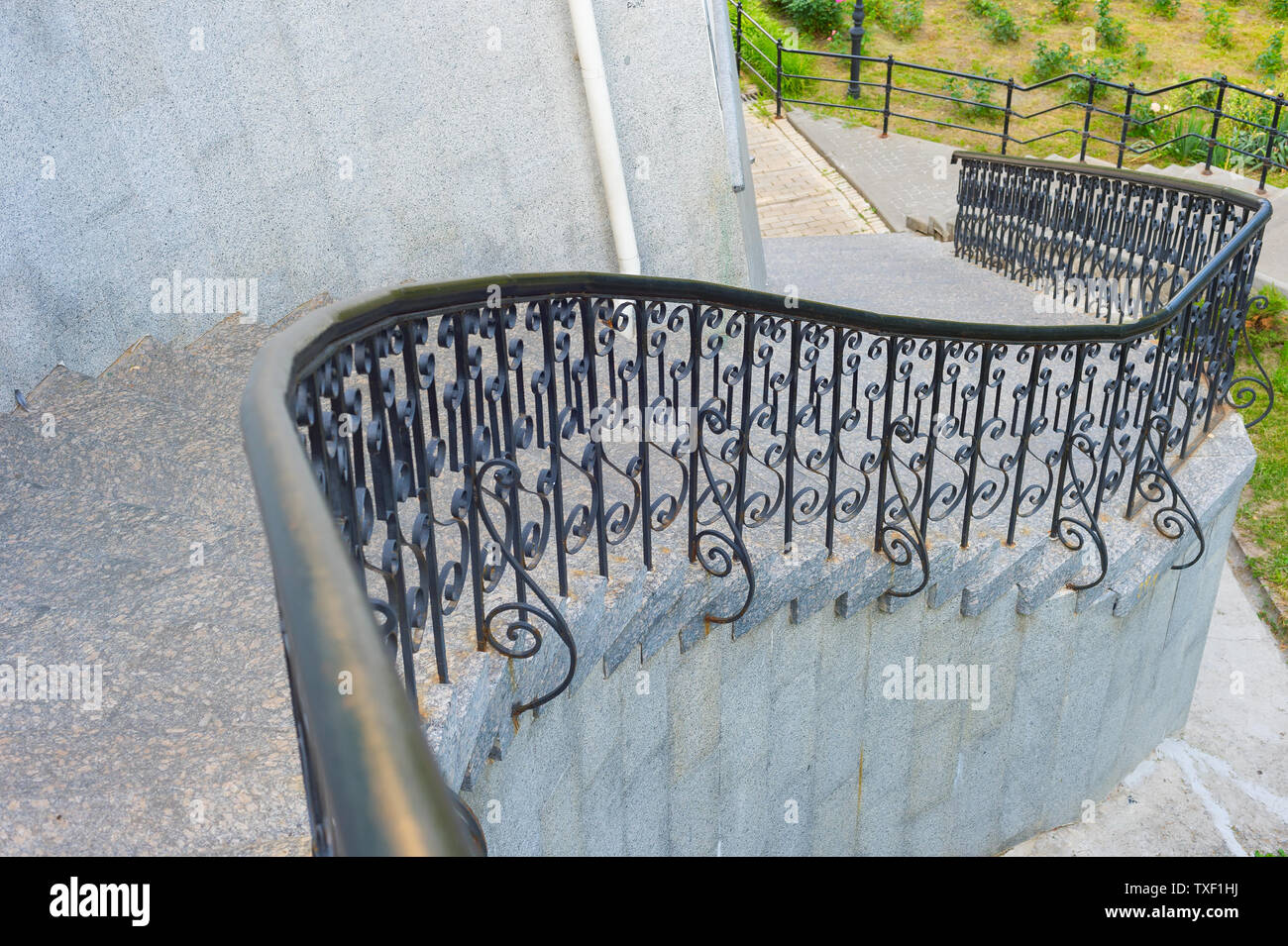 Großen Kurve Treppen in Kiew Pechers Lavra. Kiew, Ukraine Stockfoto