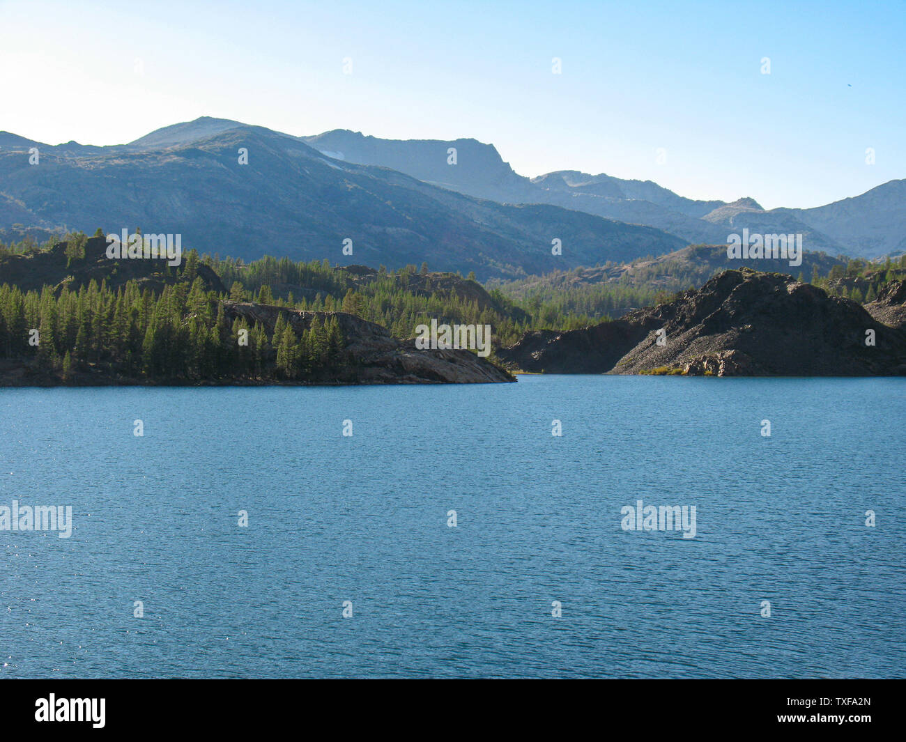 Ellery LakeView in Tioga Pass, Kalifornien Stockfoto