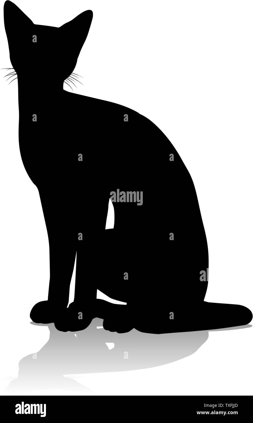 Silhouette katze Haustier Stock Vektor