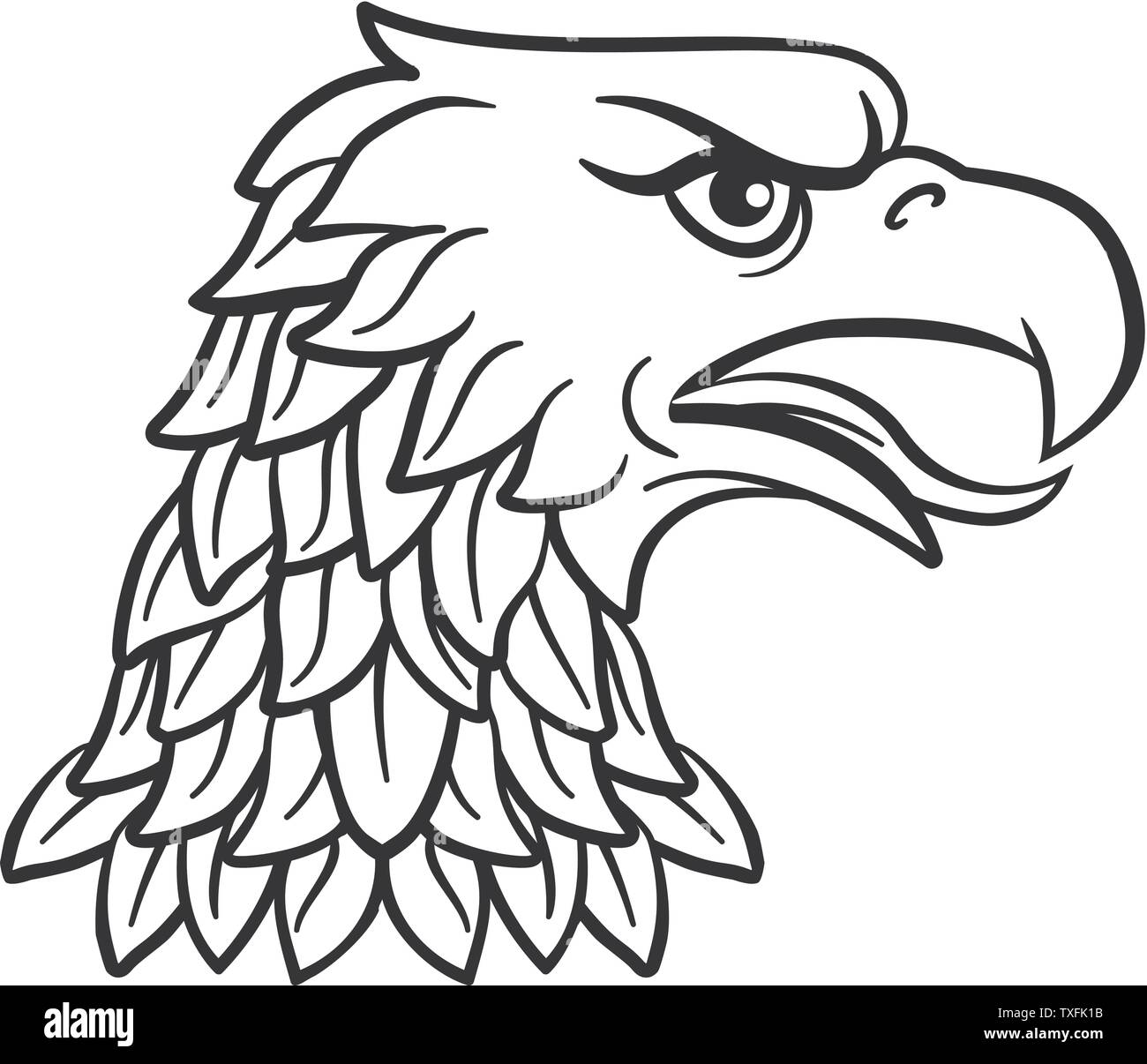 Eagle Head Imperial heraldischen Symbol Stock Vektor