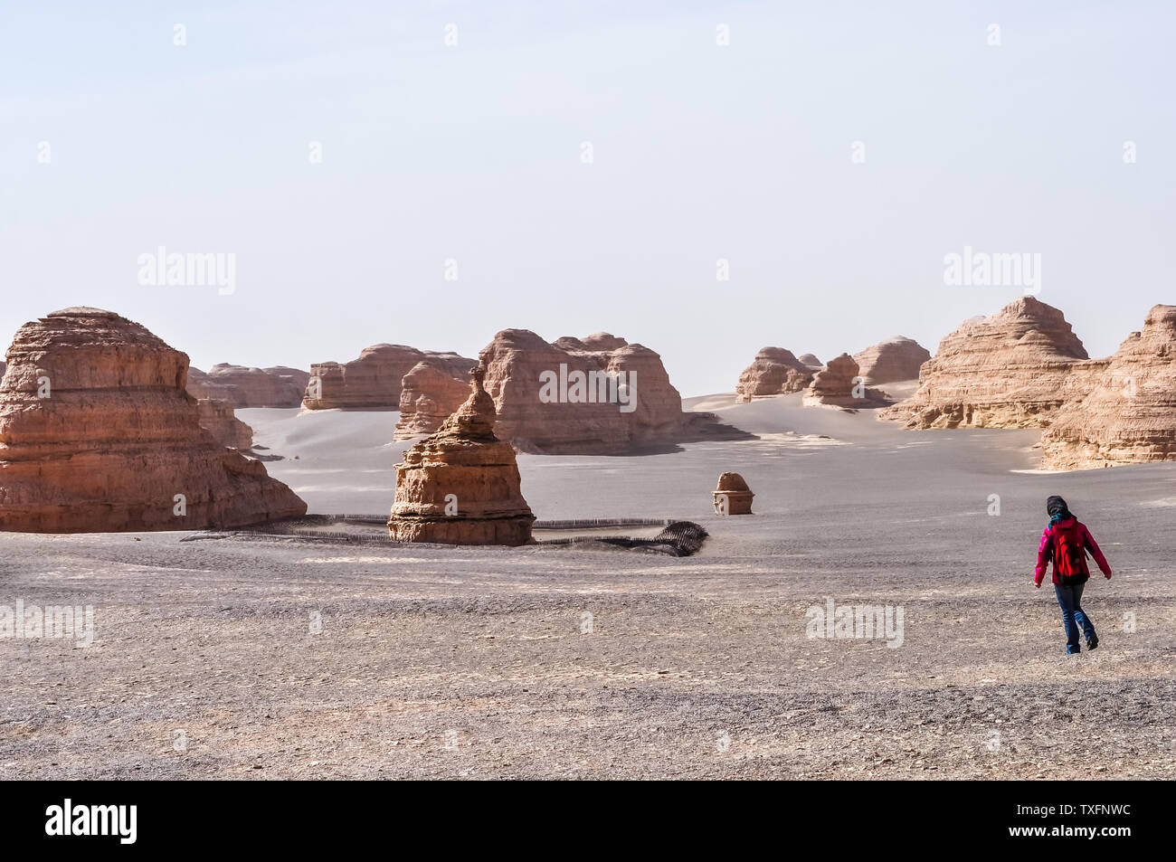 Gobi Landschaft des Yadan Geopark, Dunhuang, Provinz Gansu Stockfoto