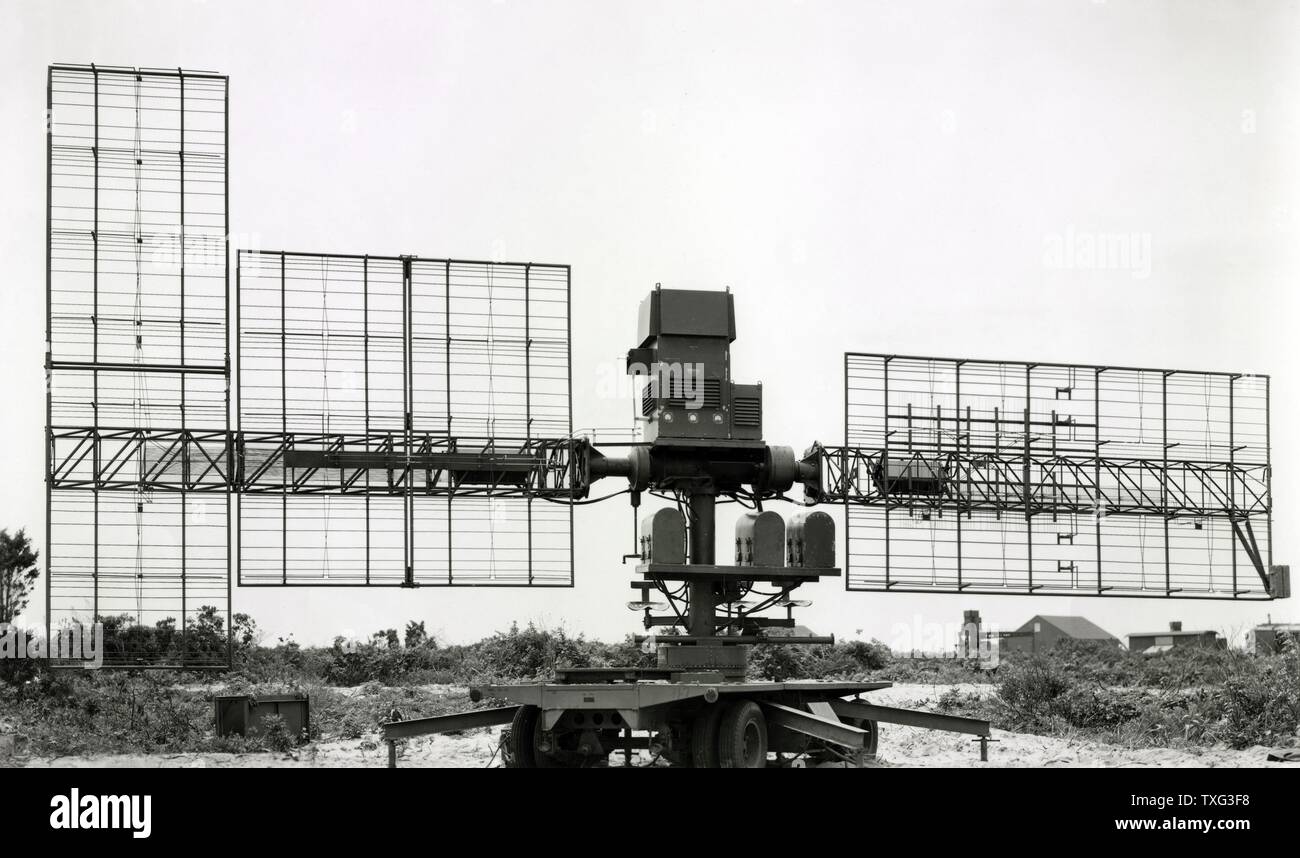 Der SCR-268 Radar (Signal Corps Radio n° 268), erste Radar System der US-Armee. New Jersey, USA, 1940 Stockfoto