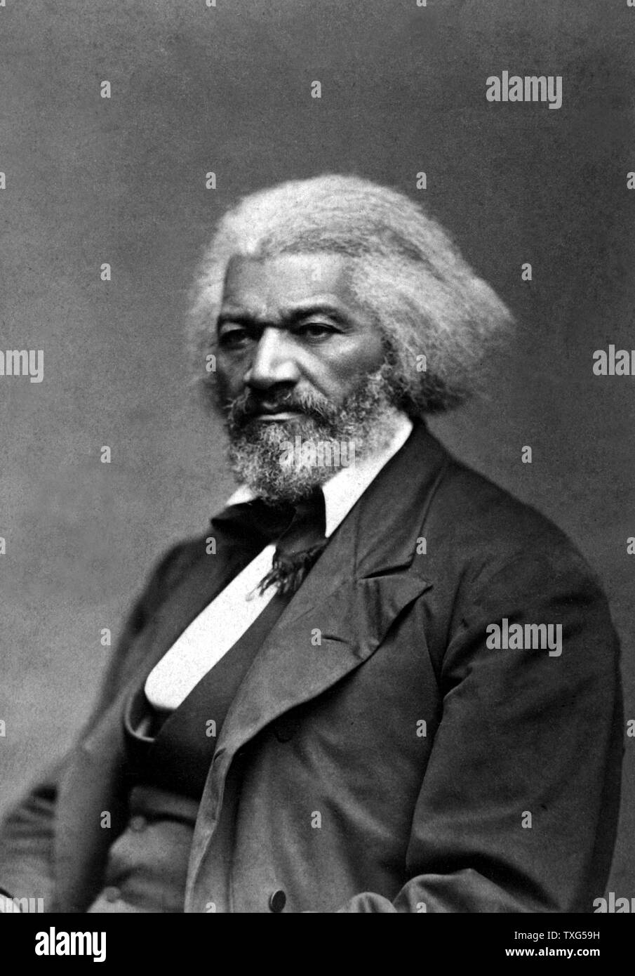 Frederick Douglass (c 1818-1895, geb. Friedrich August Waschen Bailey, ein Slave), c 1879. African American abolitionist, Reformer, Meister der Frauenwahlrecht und Gläubiger in die Gleichheit aller Bürger der Vereinigten Staaten. Stockfoto