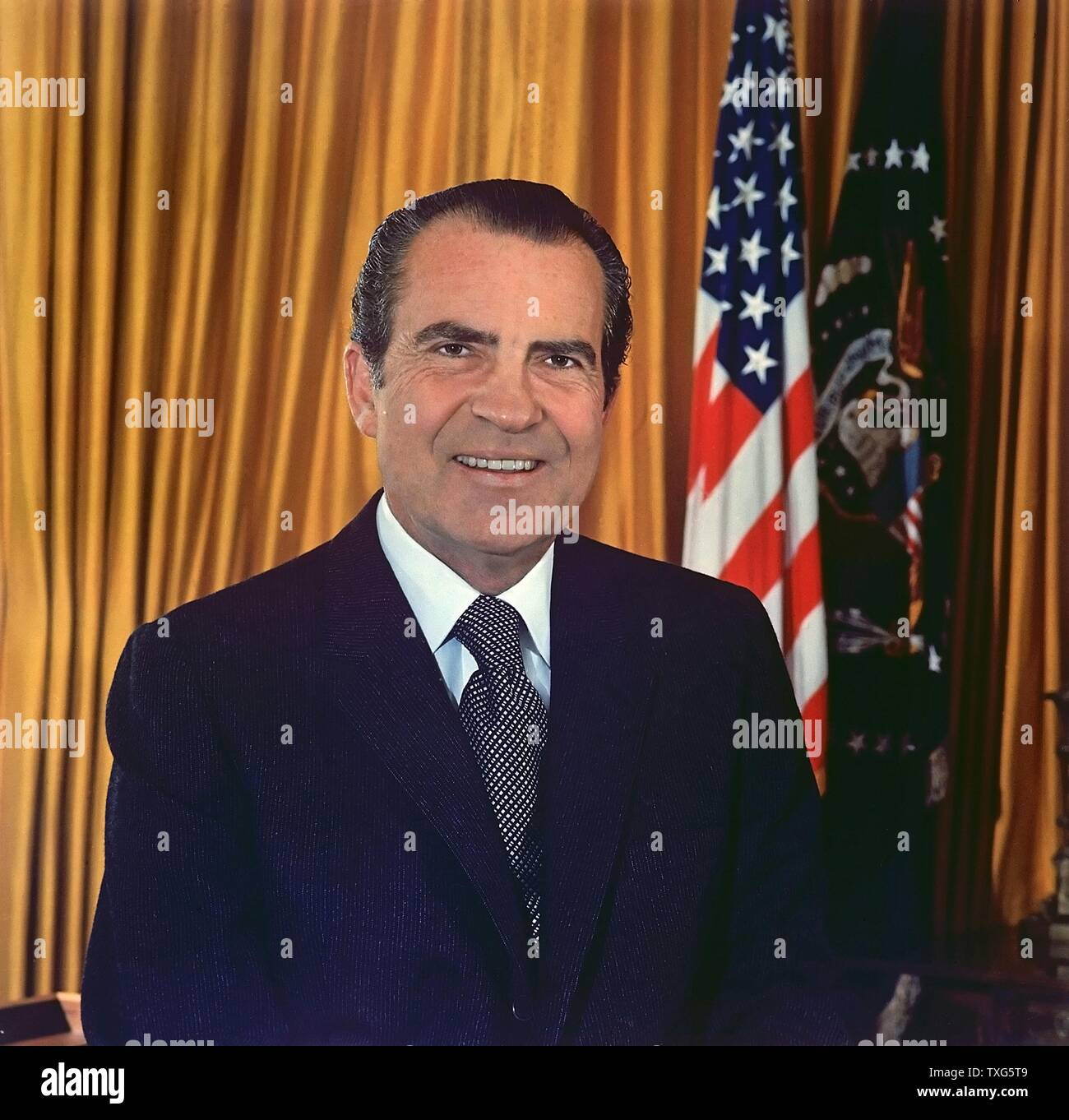 Richard Milhouse Nixon, 37. Präsident der Vereinigten Staaten von Amerika (1969-1974). Der einzige Präsident, von seinem Amt zurücktreten. Stockfoto