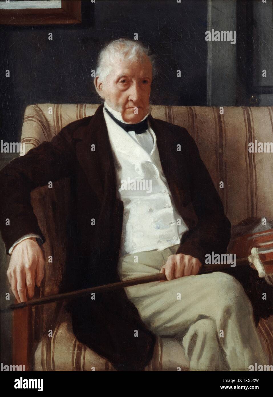 Edgar Degas Französisch Schule Hilaire Degas, Grand - Vater des Künstlers Öl auf Leinwand Stockfoto