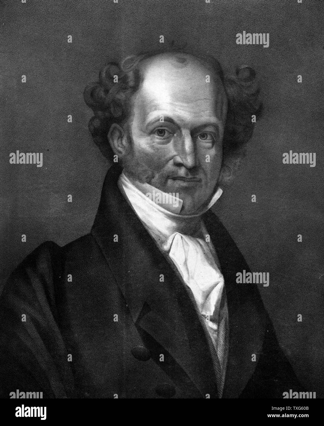 Martin Van Bure, achte Präsident der Vereinigten Staaten von Amerika (1837-1841) Gravur Stockfoto