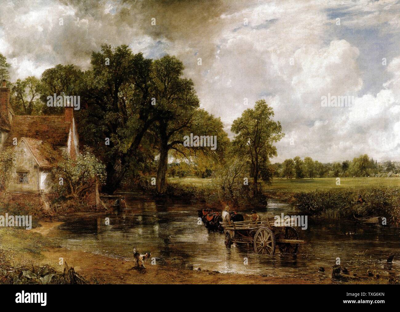 John Constable Ecole anglaise das Heu Wain 1821 Öl auf Leinwand (130 x 185,4 cm) London, National Gallery Stockfoto