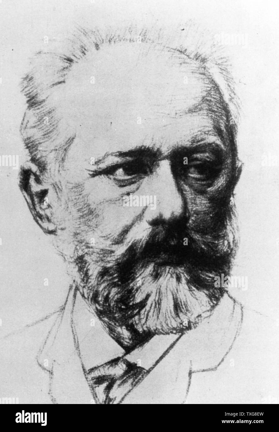 Peter Ilich Tchaikovsky, russischer Komponist Stockfoto