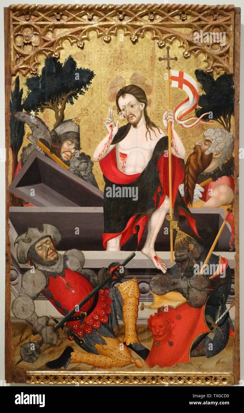 Auferstehung Christi Lluís Borrassà (1360-1425) katalanischen Malers geboren in Girona. Vom 15. Jahrhundert Stockfoto