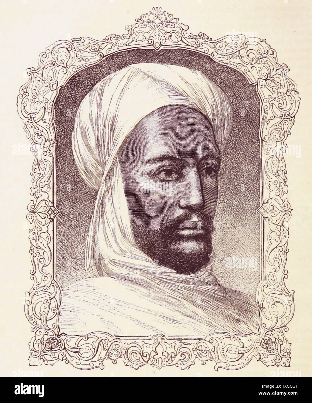 Muhammad Ahmad bin Abd Allah (1844 – 22. Juni 1885) religiöser Führer von den Samaniyya bestellen im Sudan, die am 29. Juni 1881, selbst der Mahdi (oder Mahdi), proklamiert den messianischen Erlöser des islamischen Glaubens. Stockfoto