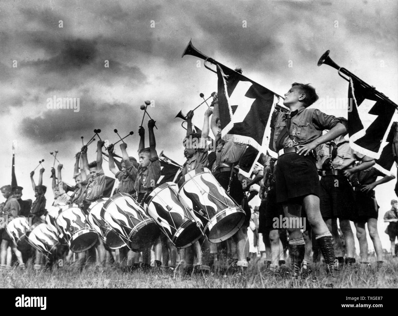 Foto der Hitler-Jugend Mitglieder. Von Helmut Stellrecht (1898-1987) NS-Politiker und Propagandist. Datierte 1939 Stockfoto