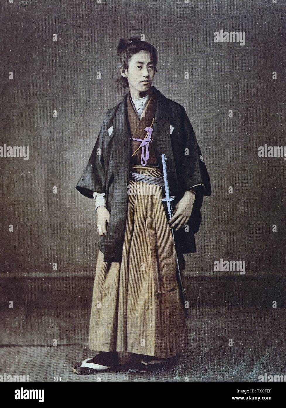Junge japanische edle 1880 Stockfoto