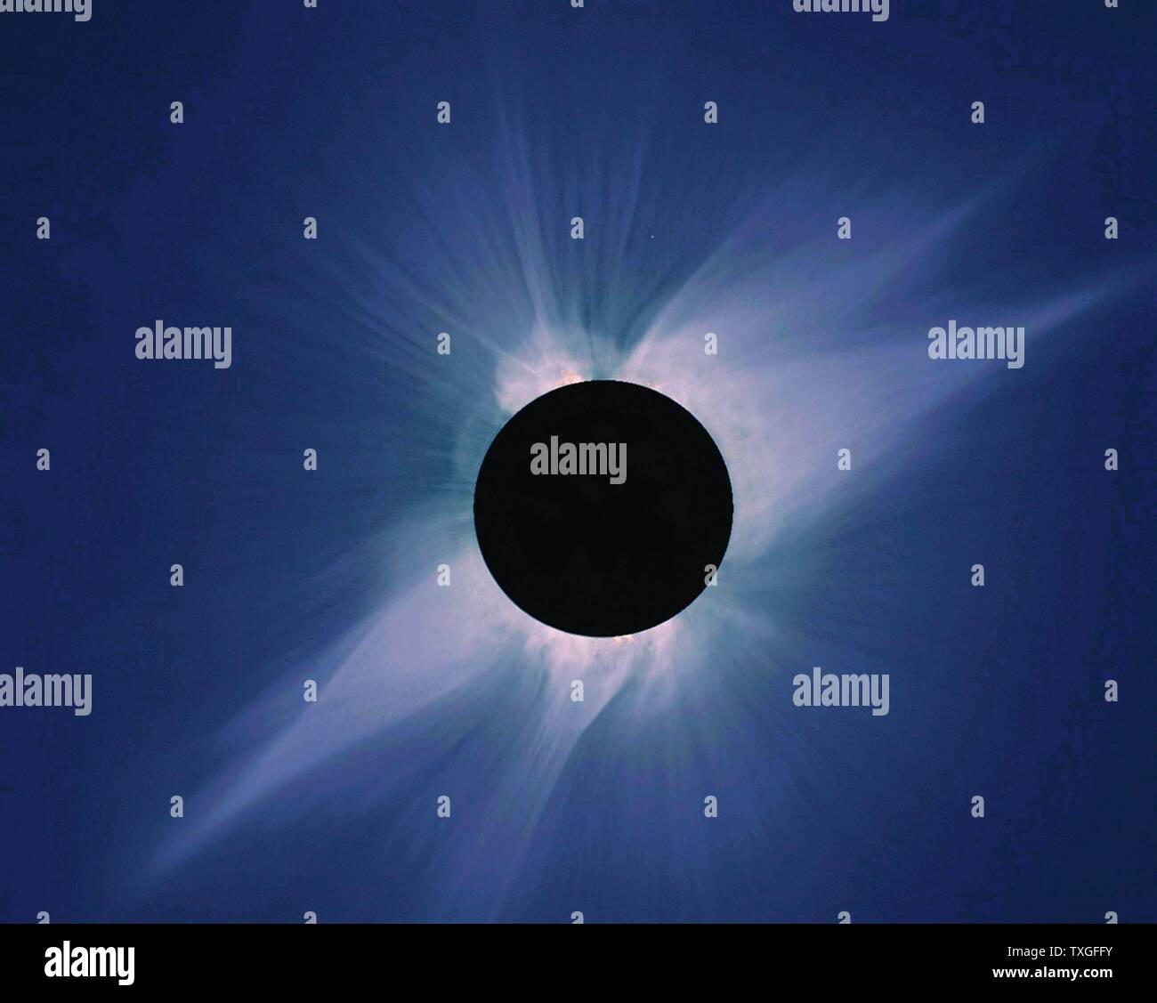 die Sonne von der Baja California während einer Sonnenfinsternis am 11. Juli 1991 Stockfoto