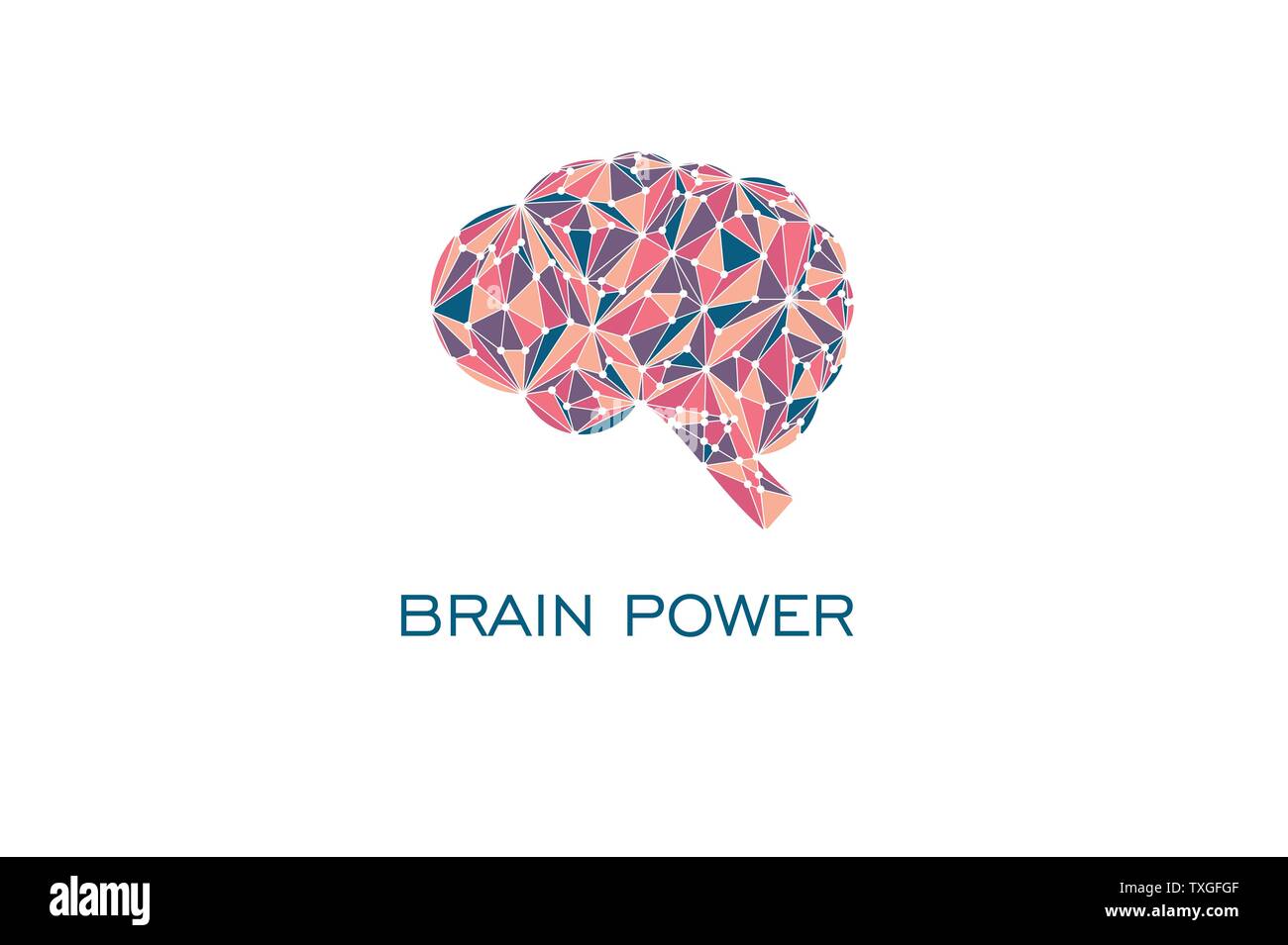 Brain Power-Konzept, Vektor Stock Vektor