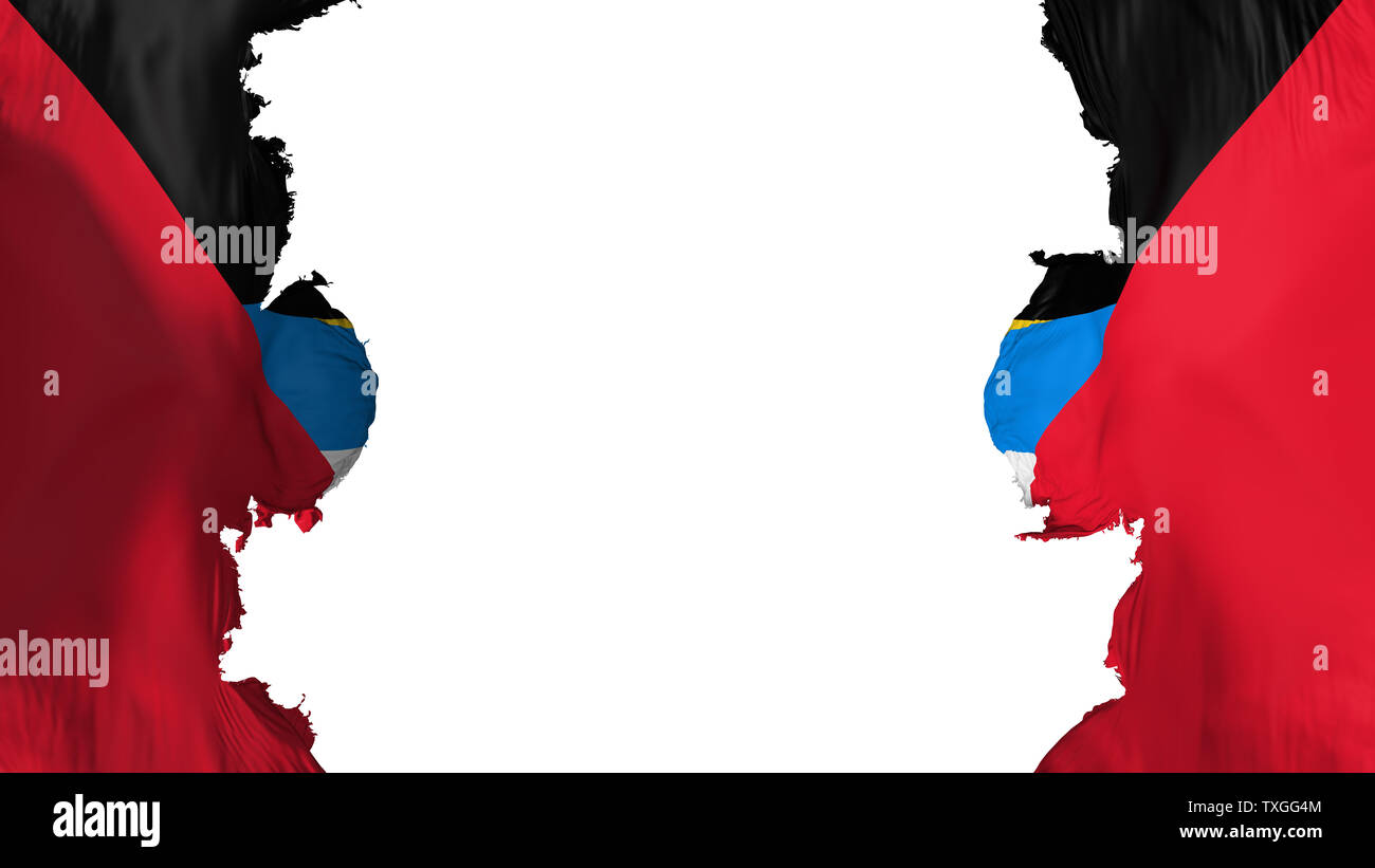 Gestrahlt Antigua und Barbuda Flagge Stockfoto