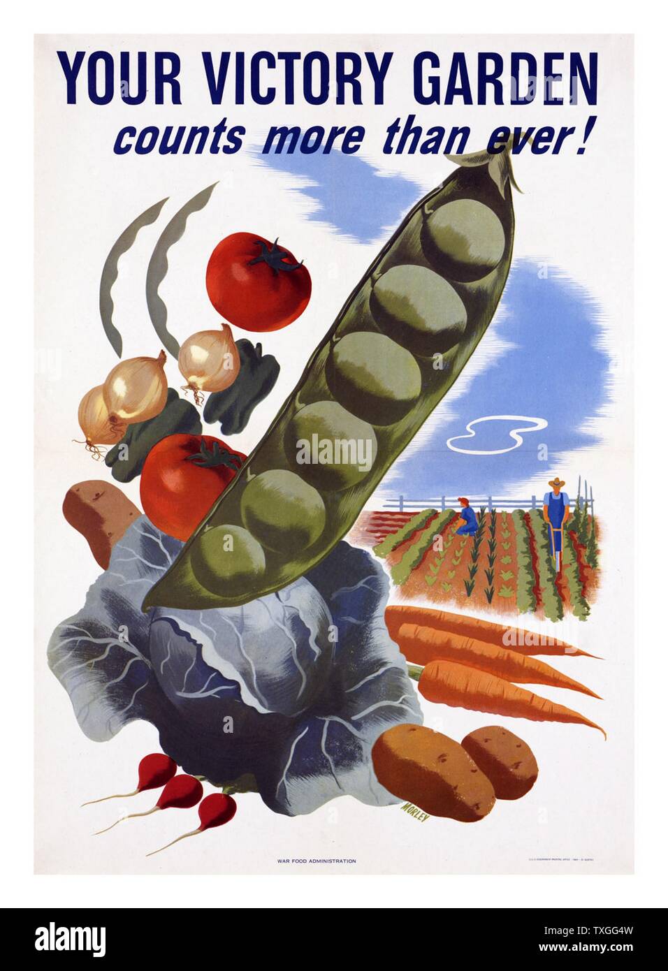 Zweiter Weltkrieg, amerikanische patriotische Poster. Stockfoto
