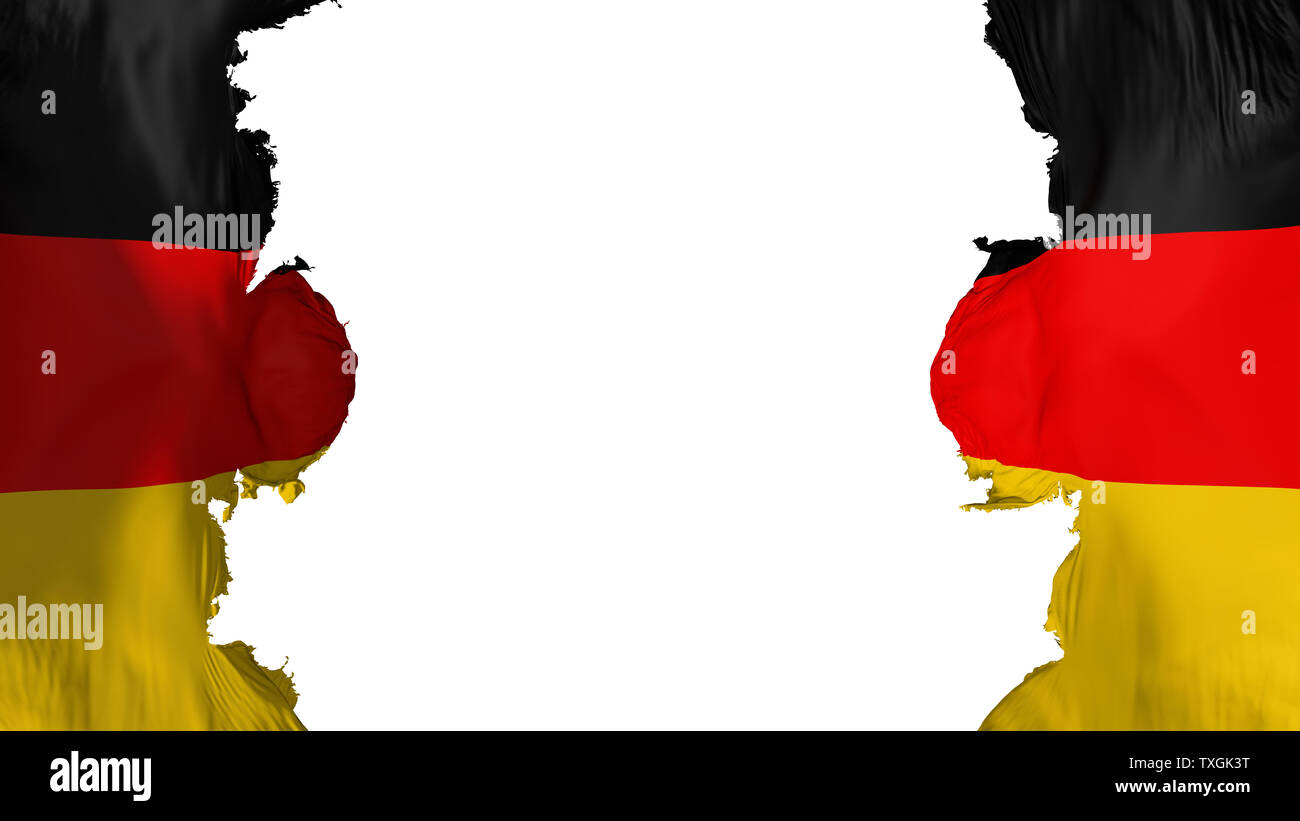 Gestrahlt Deutschland Fahne Stockfoto