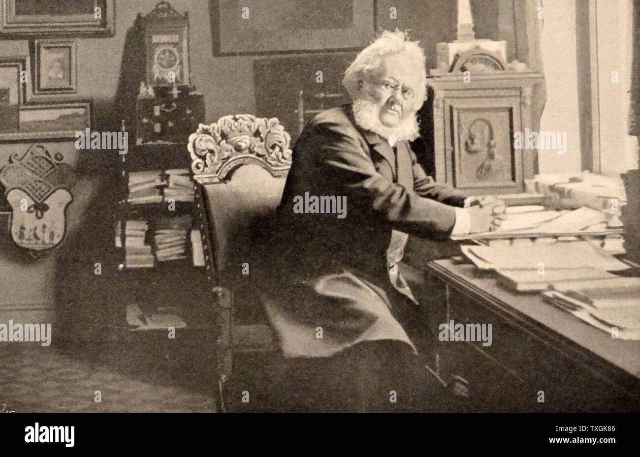 Porträtfotografie von Henrik Ibsen (1828-1906), ein norwegischer Dramatiker, Theaterregisseur und Dichter. Vom 19. Jahrhundert Stockfoto