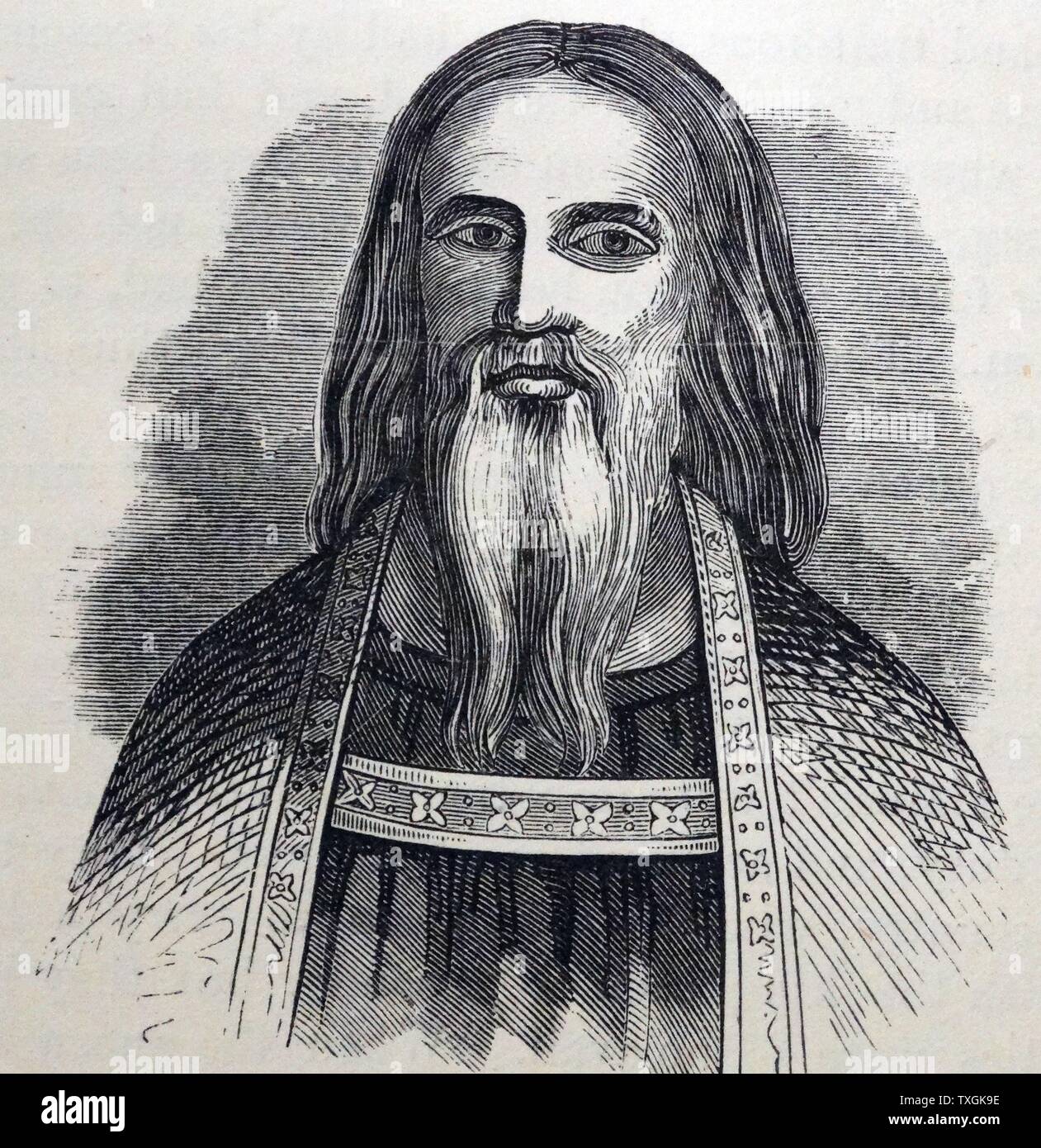 Gravierte Portrait von Edward III von England (1312-1377) König von England. Vom 14. Jahrhundert Stockfoto