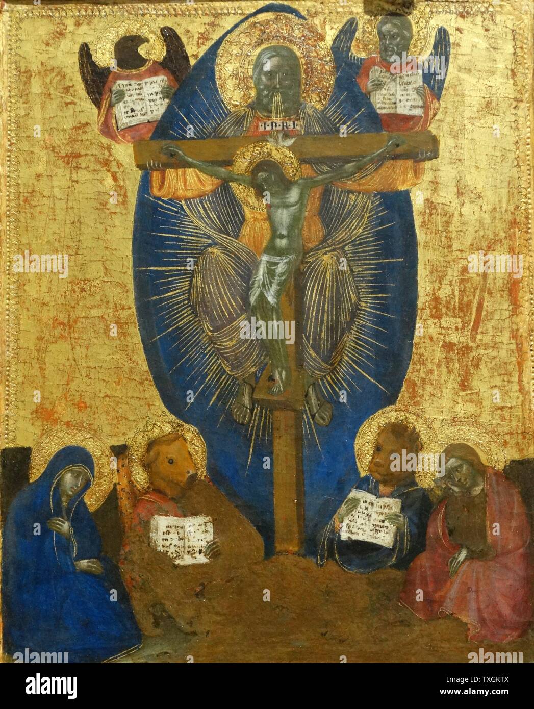 Gemälde mit dem Titel "der Heilige Geist" von Barnaba da Modena (1328-1386) eines italienischen Malers und gilt als den ersten Lombard Maler. Vom 14. Jahrhundert Stockfoto