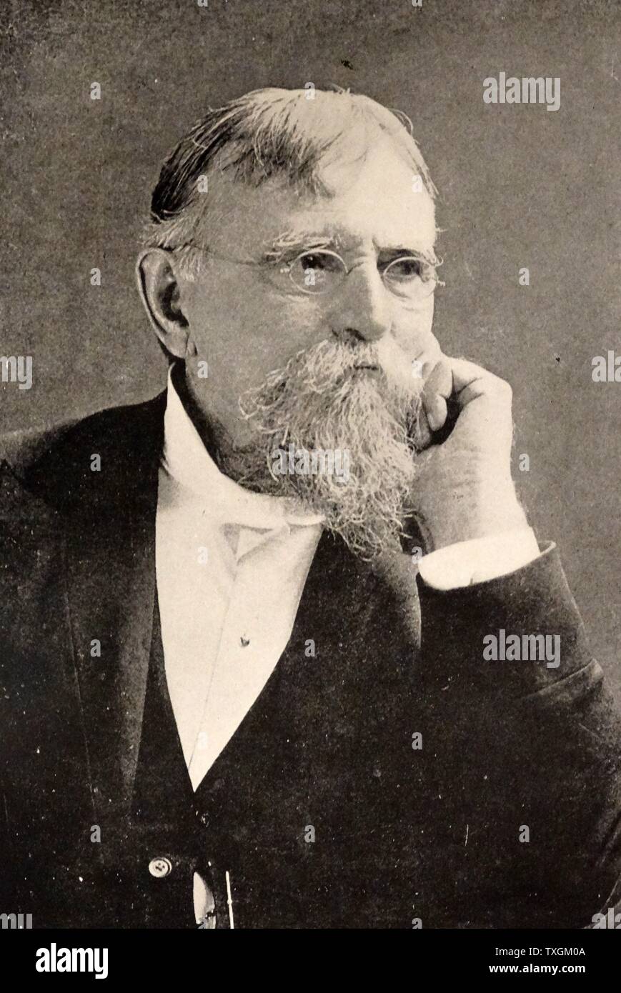 Porträtfotografie von Lew Wallace (1827 = 1905) ein US-amerikanischer Jurist, Union General im amerikanischen Bürgerkrieg, Gouverneur von New-Mexico-Territorium, Politiker, Diplomat und Autor. Vom 19. Jahrhundert Stockfoto