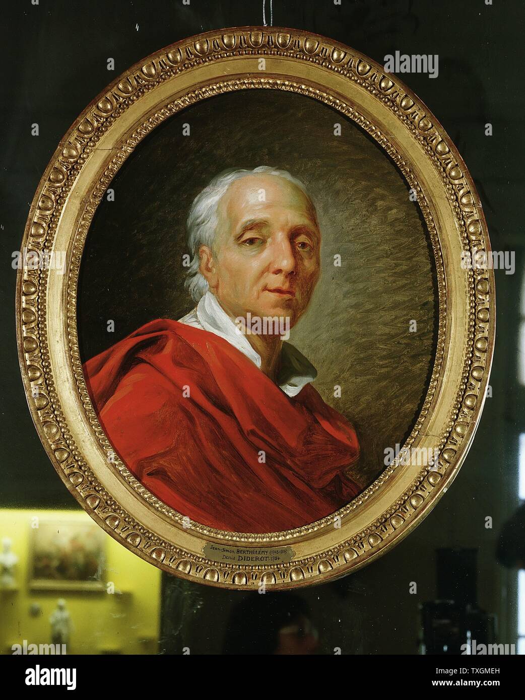 Antoine Barthelemy (Berthelmy) - 1743-1811 Portrait von Denis Diderot (1713-84) französischen Mann von Buchstaben und encyclopedist Öl auf Leinwand Paris, Musée Carnavalet Stockfoto