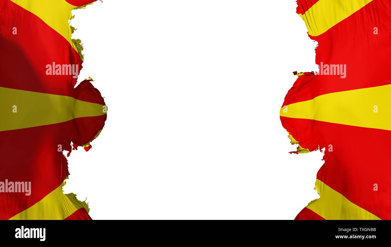 Gestrahlt Mazedonien Flagge Stockfoto