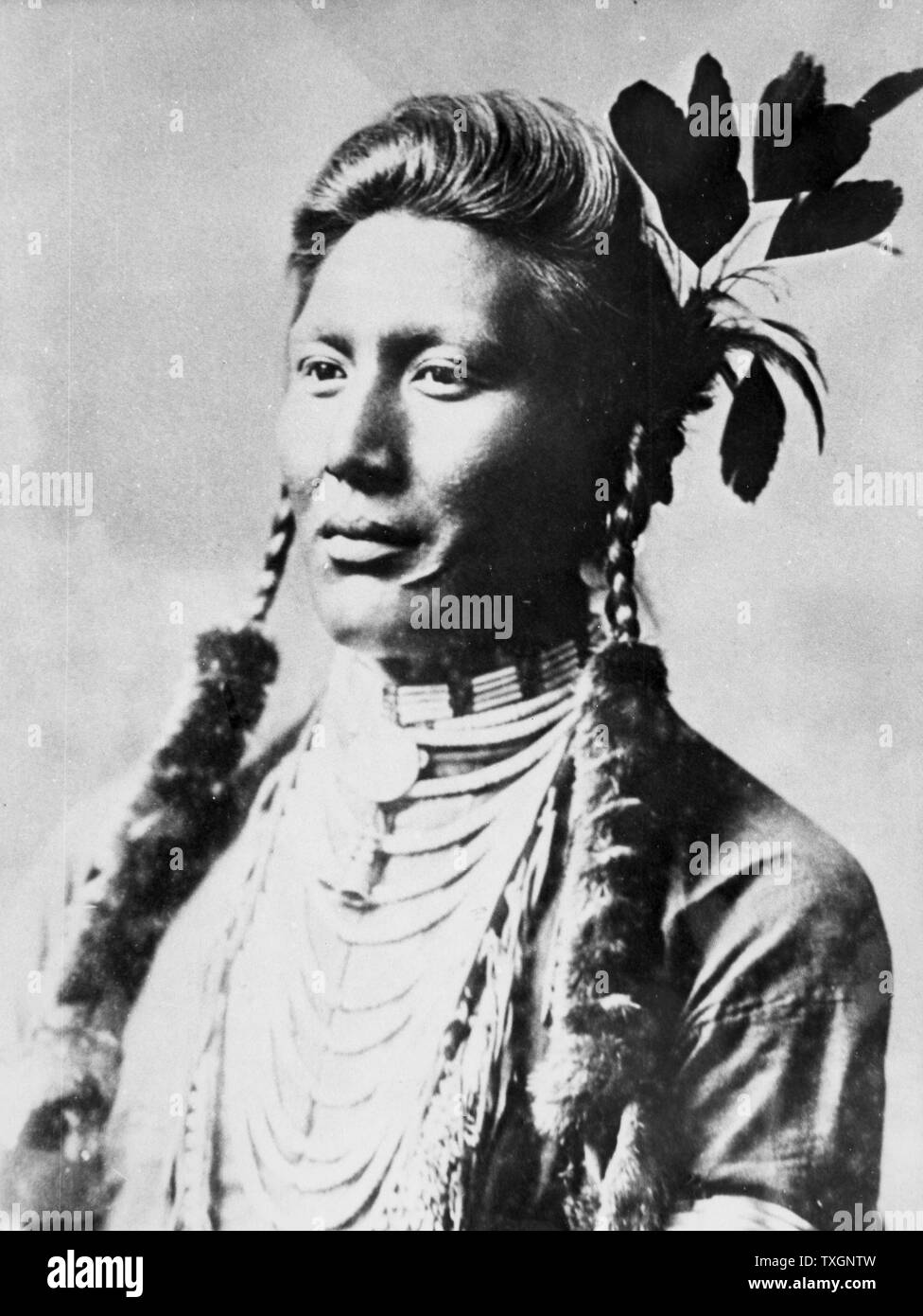 Gelber Hund, North American Indian. c 1885-1890 Foto Stockfoto