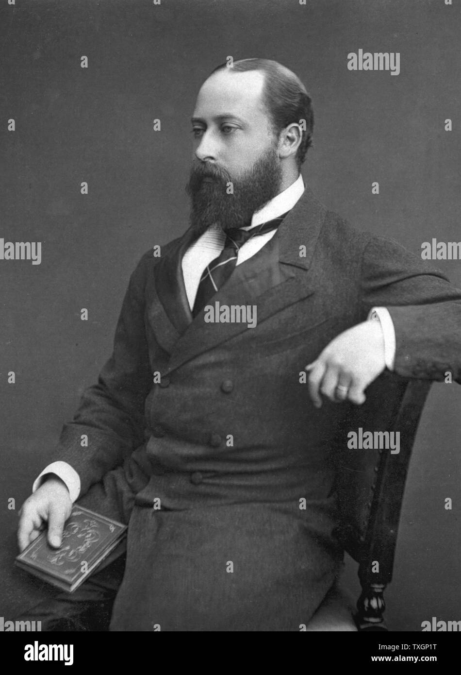 Edward VII (1841-1910) König von Großbritannien von 1901. Von einem Foto veröffentlicht 1876 als er Prinz von Wales. Stockfoto