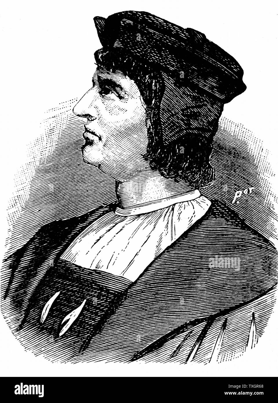 Bartholemeu Diaz (Dias c 1455-1500). Portugiesische Navigator 19. Jahrhundert Holzstich Stockfoto