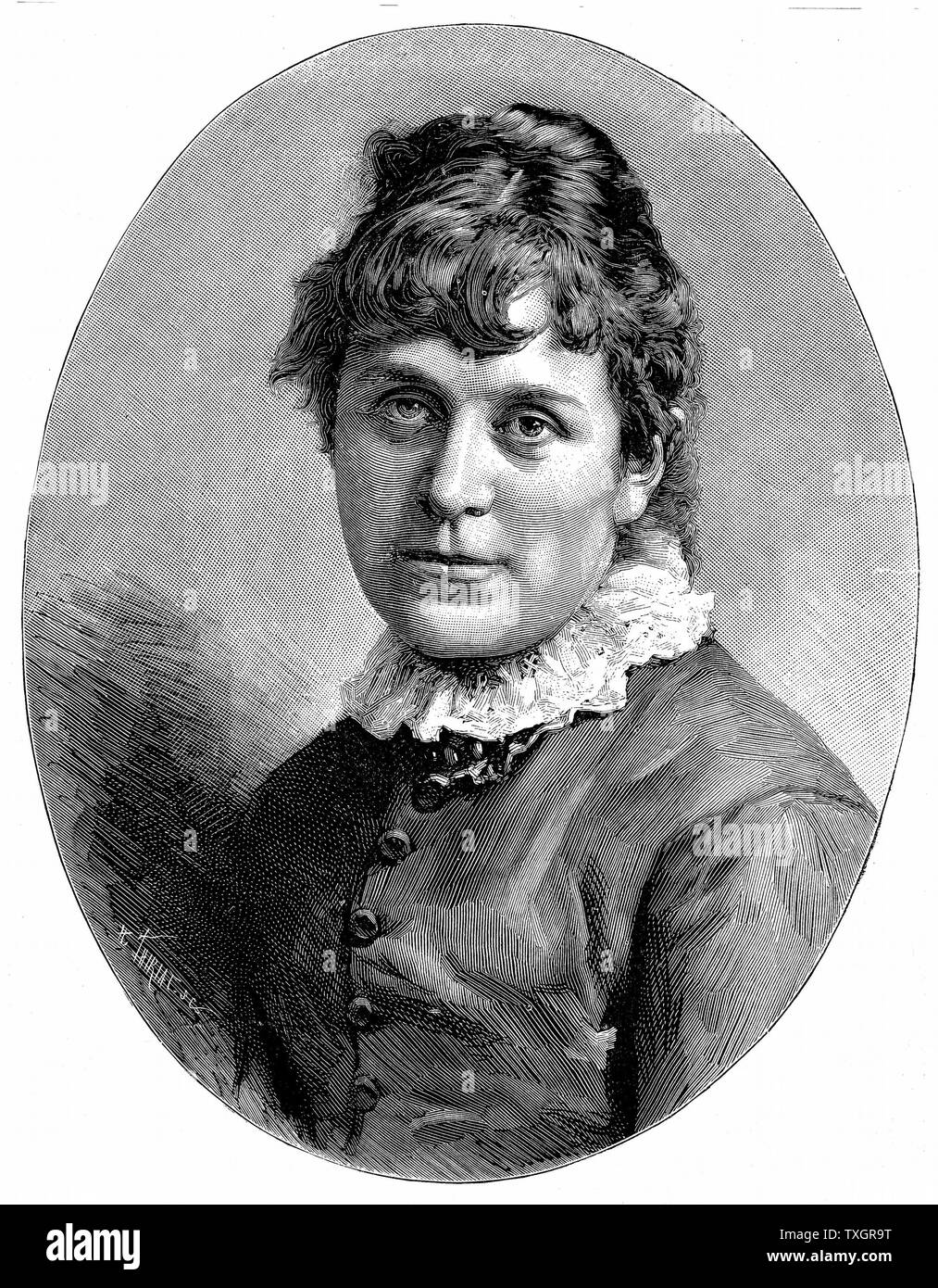 Catherine (Kate) Greenaway (1845-1901). Englischer Künstler und Illustrator Holzstich Stockfoto