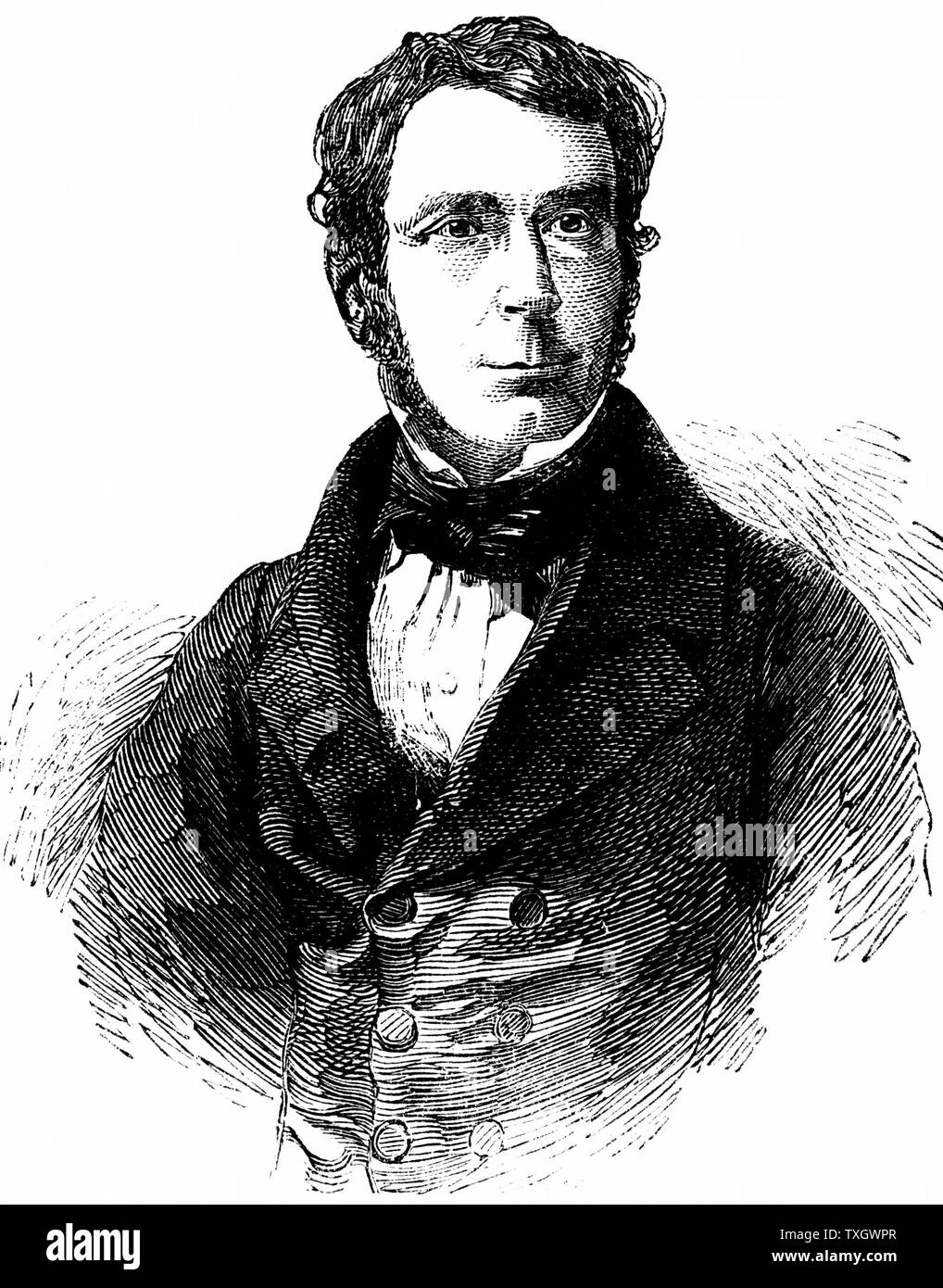 George Biddell Airy (1801-92), englischer Astronom und Geophysiker, Astronom Royal (1835-81) Holzschnitt 1858 veröffentlicht. Stockfoto