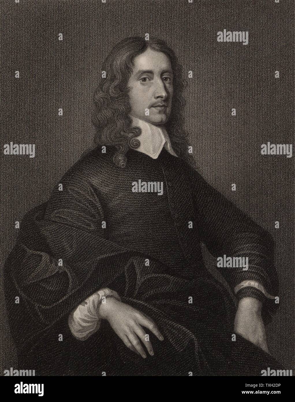 John Selden (1584-1654) englischer Jurist, Historiker und Antiquar, auf Salvington in der Nähe von Worthing in Sussex geboren. Gravur nach dem Porträt von mytens. Stockfoto