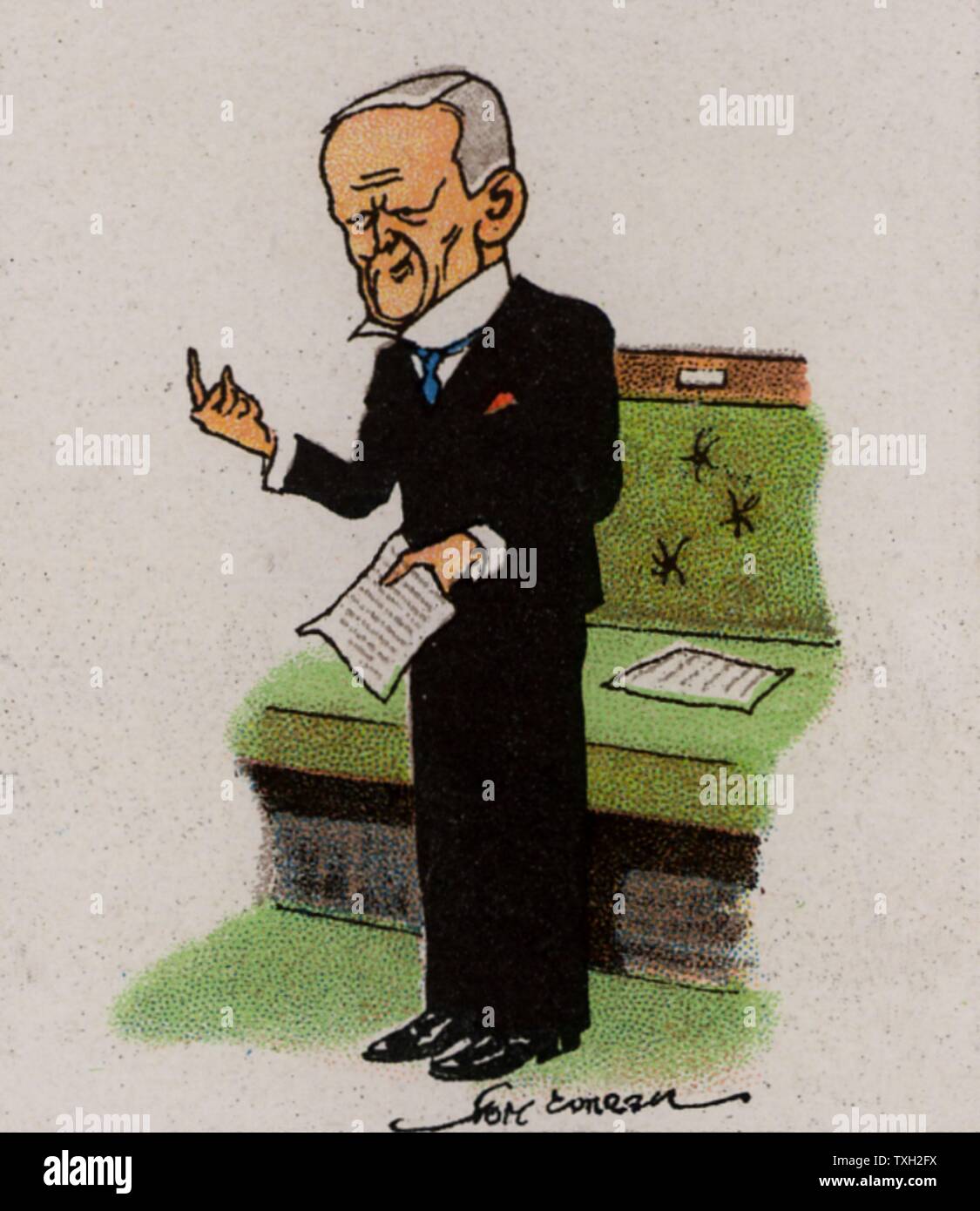 Philip Snowden, lst Viscount Snowden (1864-1937), englischer Politiker an der Verkleidung im West Riding von Yorkshire geboren. Ins Parlament 1908 aber seinen Sitz verloren im Jahr 1918. Neu in 1922 gewählt, in der Ramsay Macdonald's 1924 Administration die Arbeit wurde er der Ersten (Sozialistischen) der Finanzminister. Viscount Snowden 1931 erstellt. Aus einer Reihe von Karten auf "Bemerkenswerte MPs'. London, 1929. Stockfoto