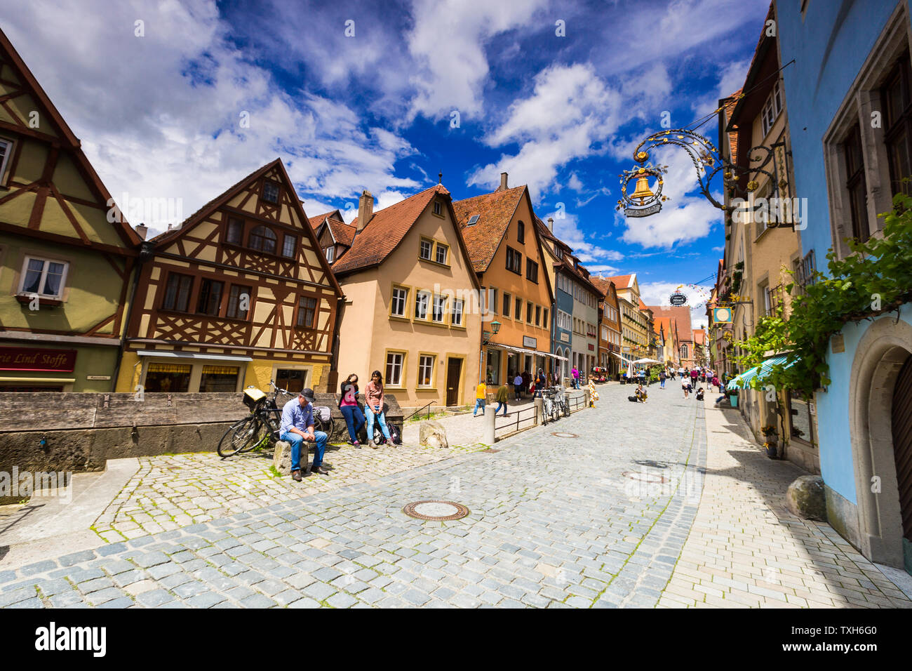 Die deutsche Märchen Stadt Rotenberg. Stockfoto