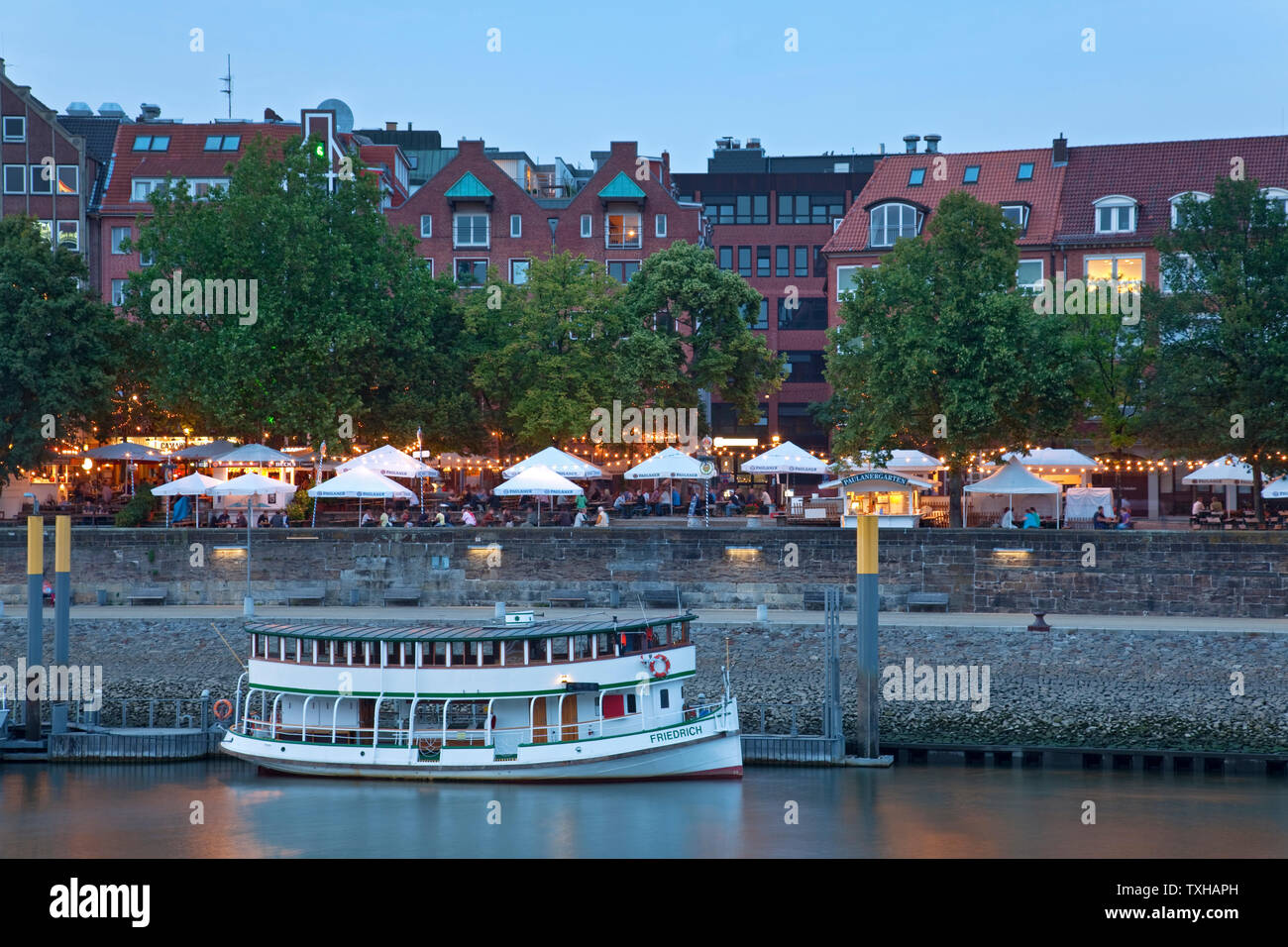 Geographie / Reisen, Deutschland, Bremen, Hanse, Hansestadt, Schlachte, Weser, Additional-Rights-Clearance-Info-not-available Stockfoto