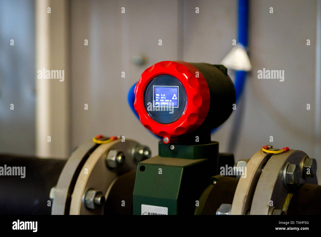 Flow Sender oder Druckwandler Funktion Gerät und SPS-Logik zu den Prozessor in der Öl- und Gasförderung, Electronic Device in Öl und Stockfoto