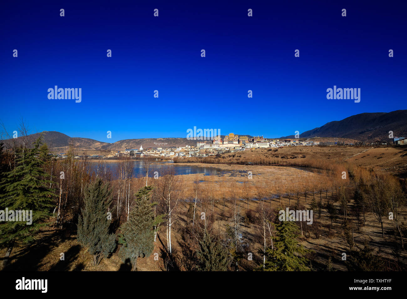 Shangri-La Songzanlin Temple (kleine Potala Palast) Stockfoto