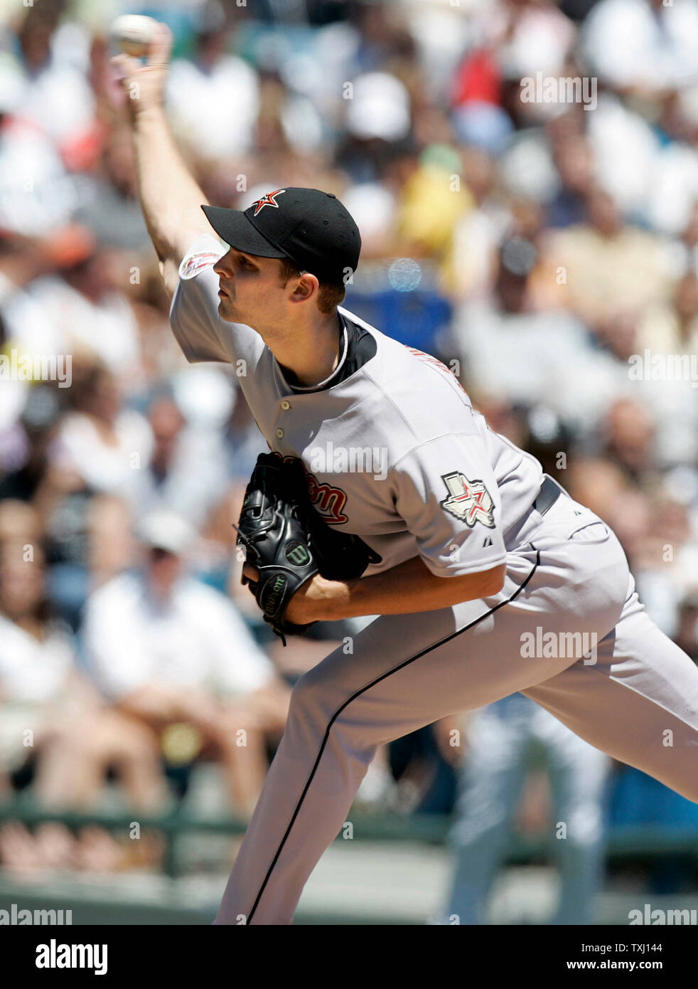 Houston Astros Krug Taylor Buchholz (39) wirft gegen die Chicago White Sox an US Cellular Field in Chicago, IL, am 24. Juni 2006. (UPI Foto/Markierung Cowan) Stockfoto