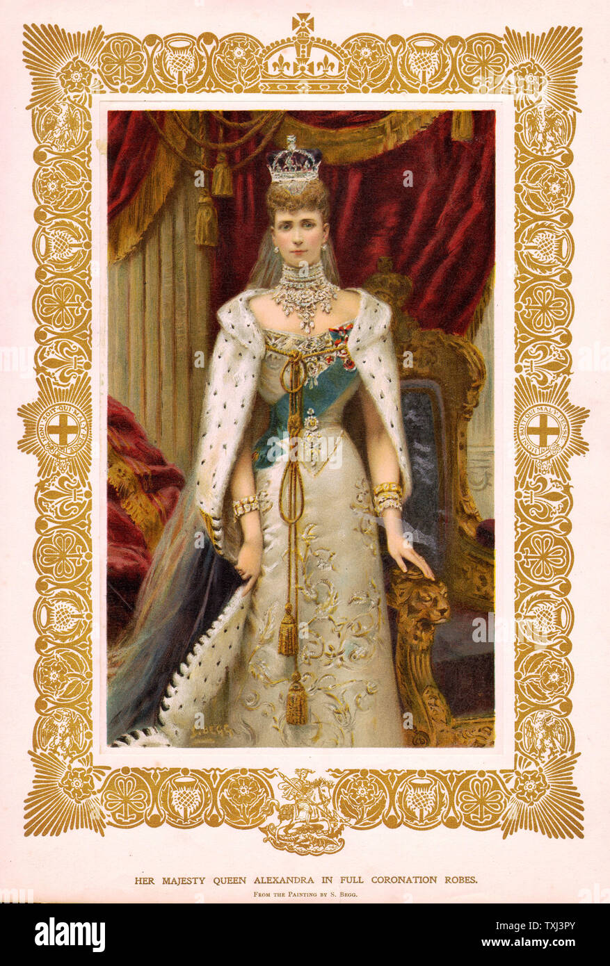 1902 Veröffentlichung unbekannt Krönung von Königin Alexandra von der Malerei der durch S Stockfoto