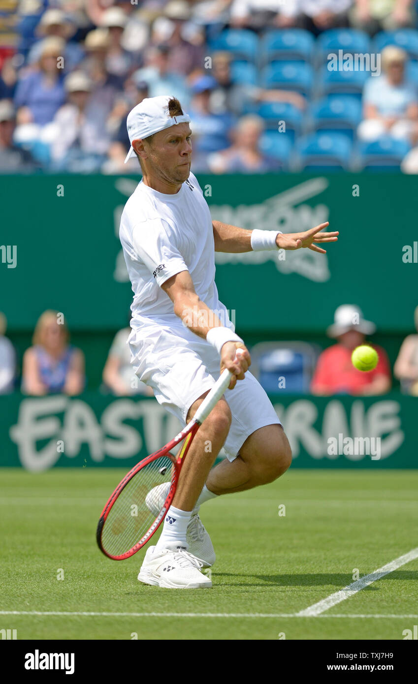 Radu Albot (MDA) in Eastbourne, UK. 25. Juni 2019. Natur Tal International Tennis in Devonshire Park. Stockfoto