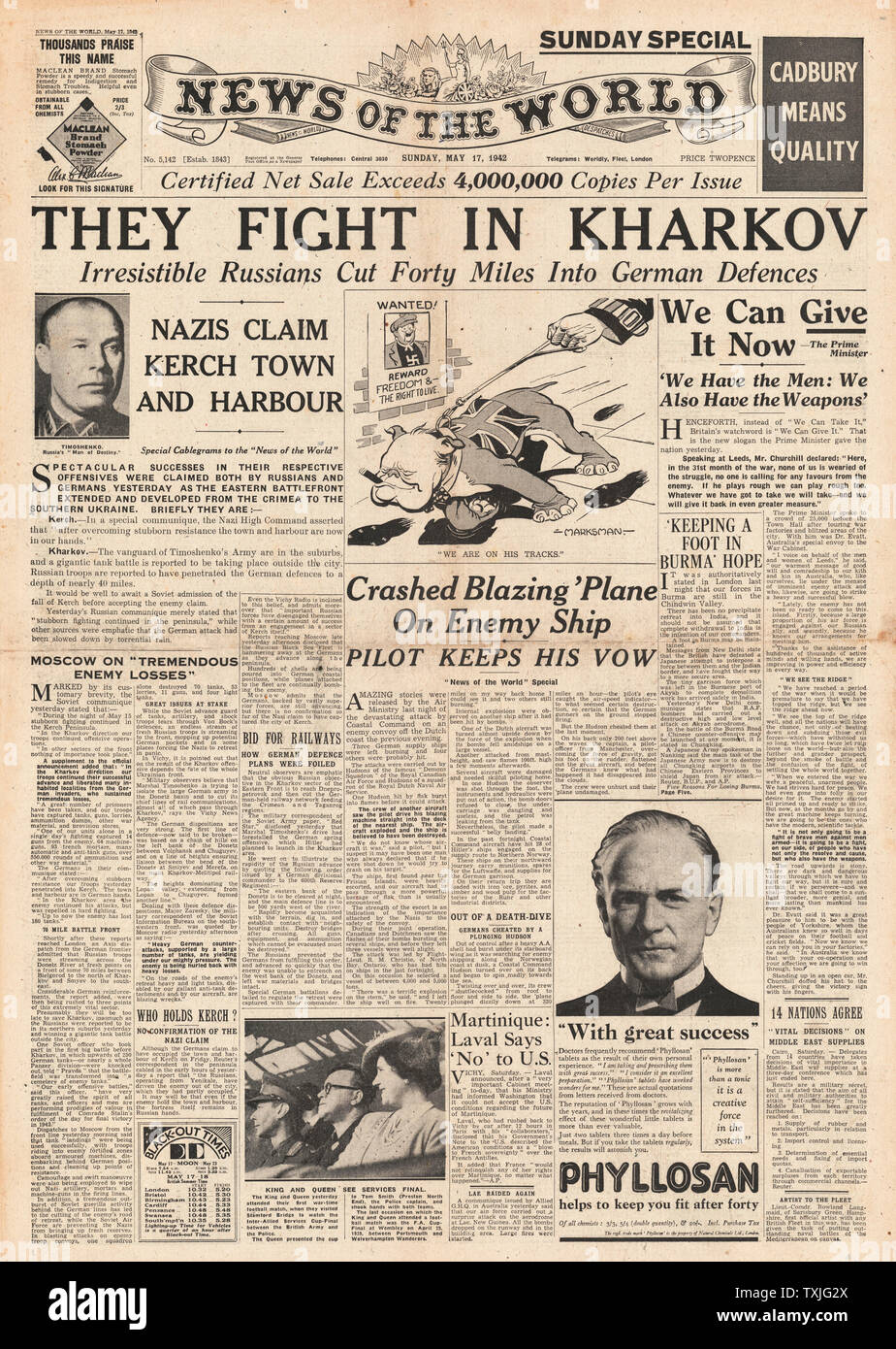 1942 Startseite Nachrichten der Welt Kampf um Charkow Stockfoto
