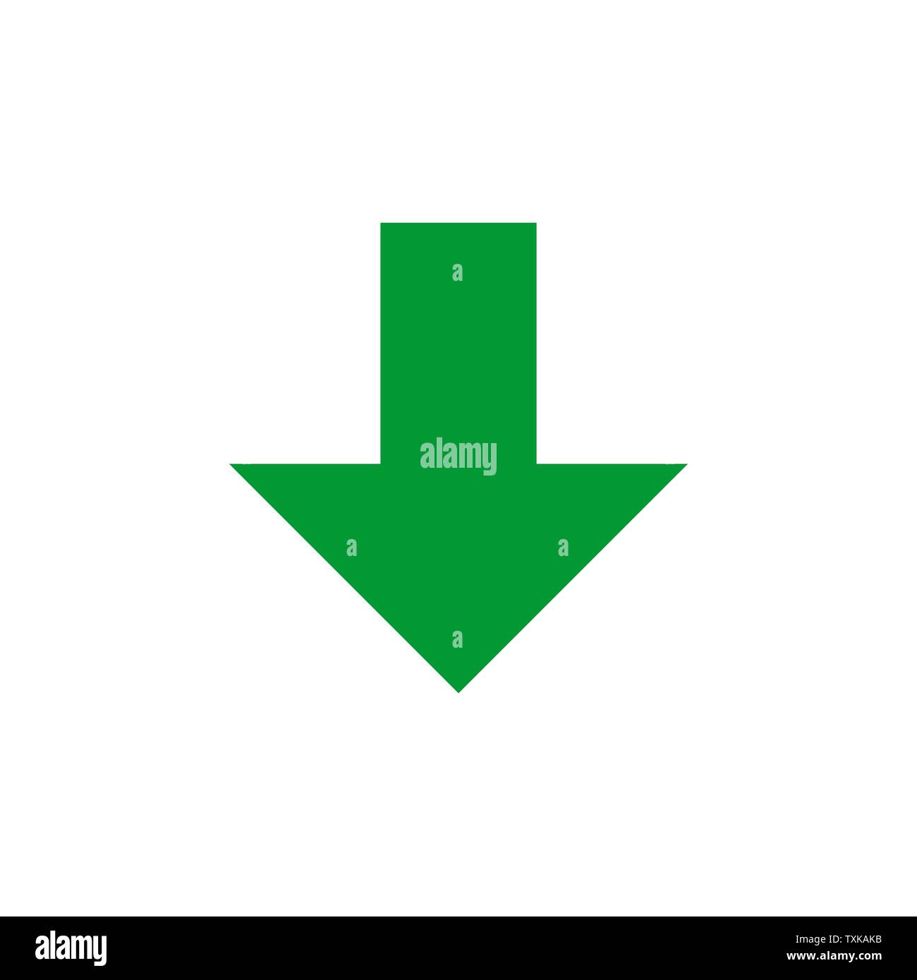 Pfeil, das Symbol zum Herunterladen. Vector Illustration für Web und mobile Stock Vektor