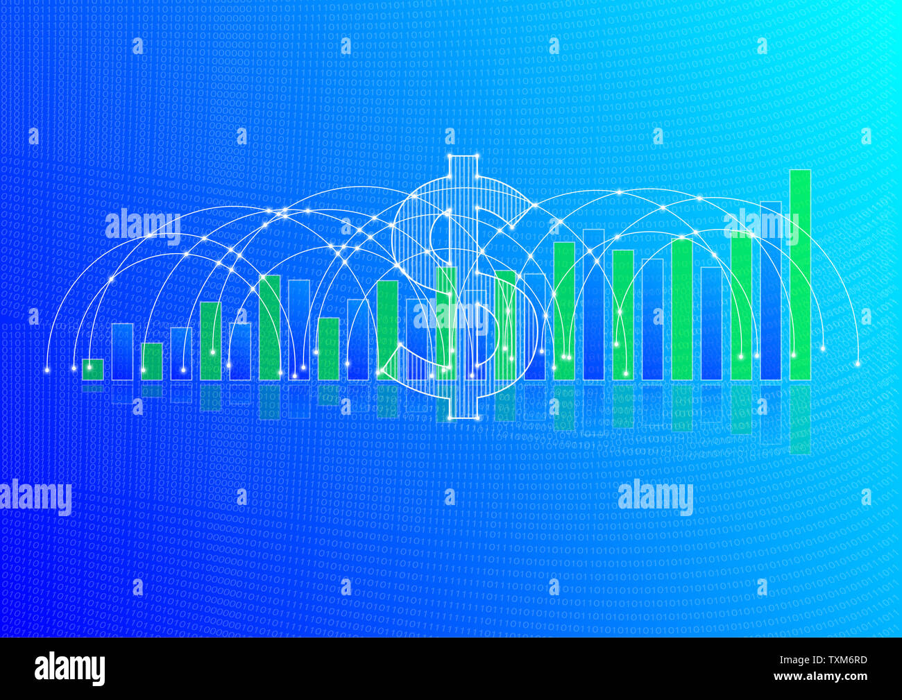 Digitale Finanzielle Technologie Concept Map Stockfoto