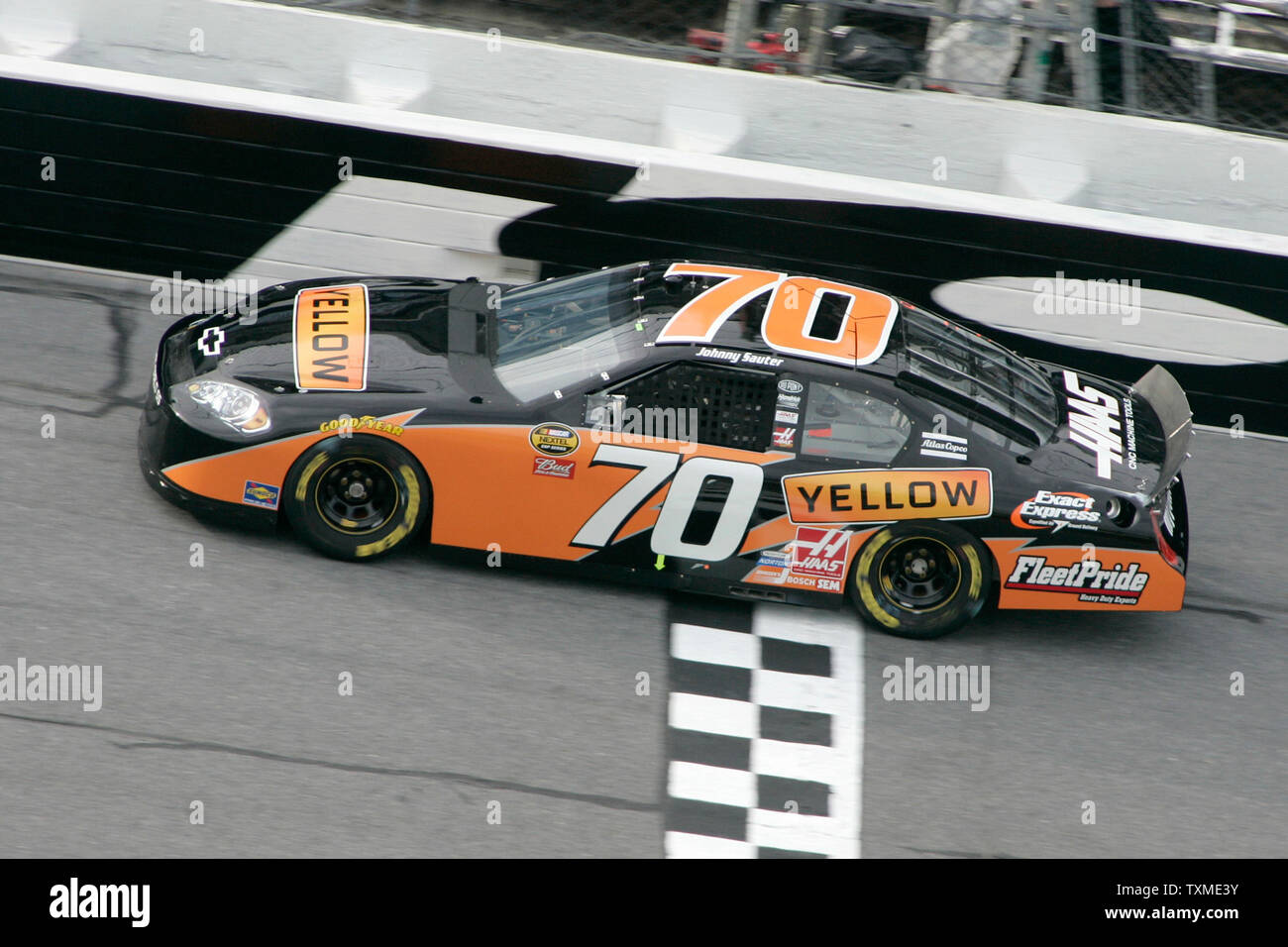 Johnny Sauter betreibt sein Qualifying runden für die Daytona 500 Daytona International Speedway in Daytona Beach, Florida, am 11. Februar 2007. (UPI Foto/Michael Busch) Stockfoto