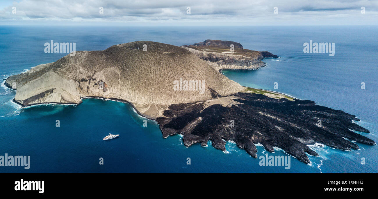 Vulkanische Krater und die Textur von San Benedicto Island, Punta Baja, Baja California, Mexiko Stockfoto
