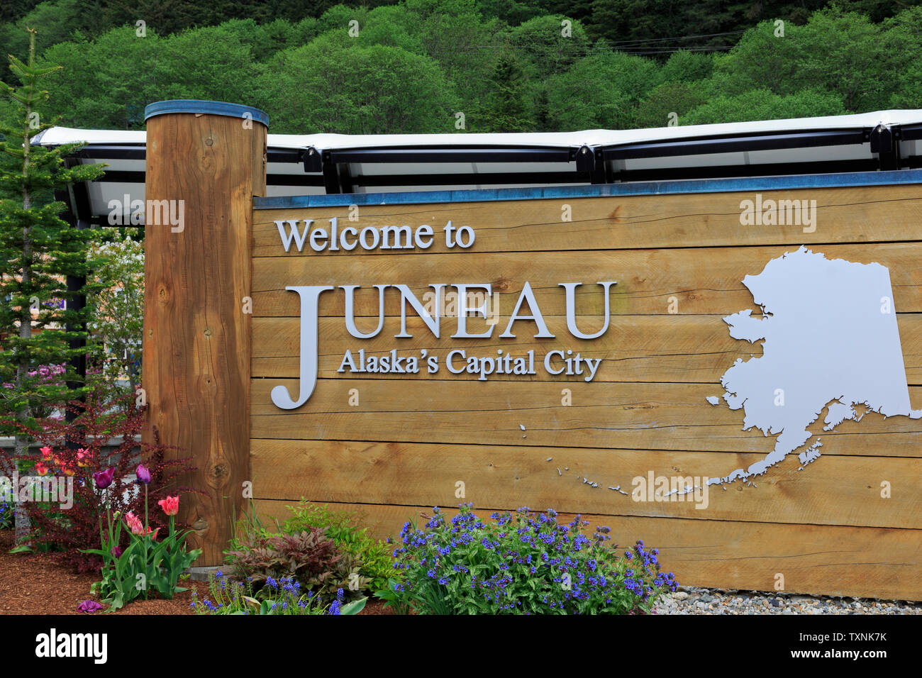 Besucherzentrum, Juneau, Alaska, USA Stockfoto