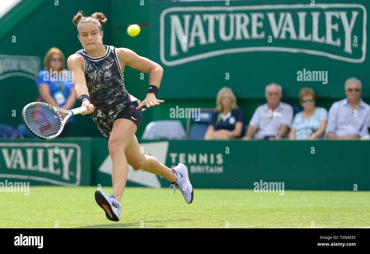 Maria Sakkari (GRE) in Eastbourne, Großbritannien. Juni 2019. Nature Valley International Tennis im Devonshire Park. Stockfoto